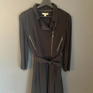 Burberry Brit  Zip Moto Black Dress